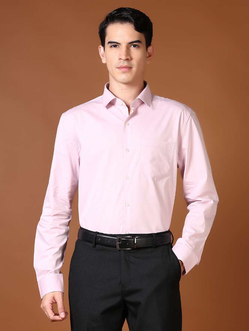 men solid long sleeve formal shirt