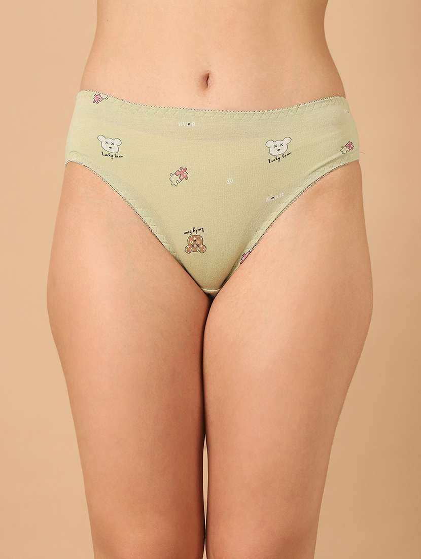 women printed mid rise bikini panty