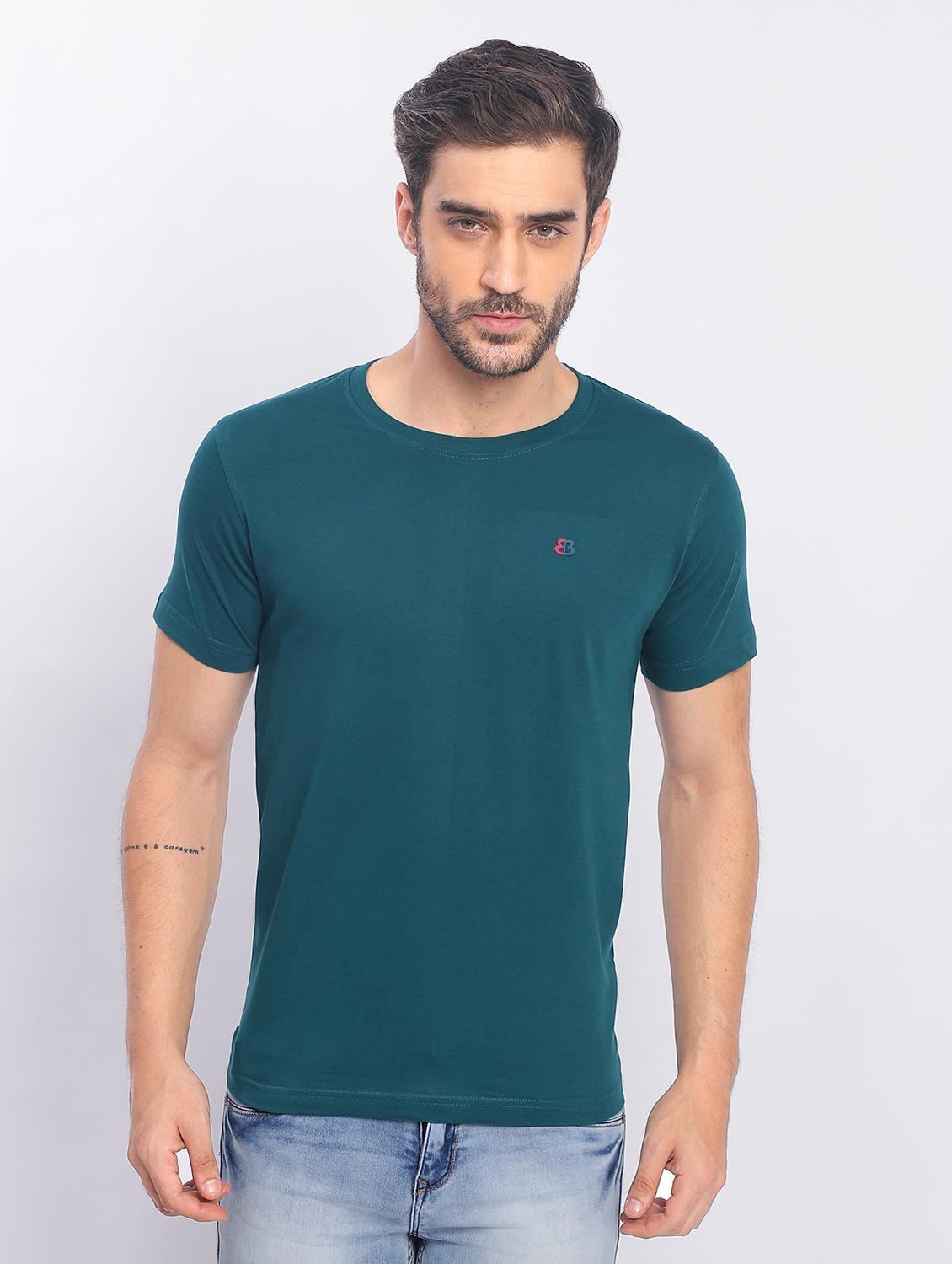 men solid short sleeves t-shirt