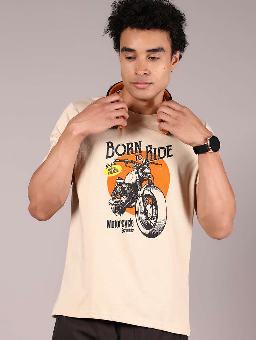 men printed short sleeve regular fit t-shirt