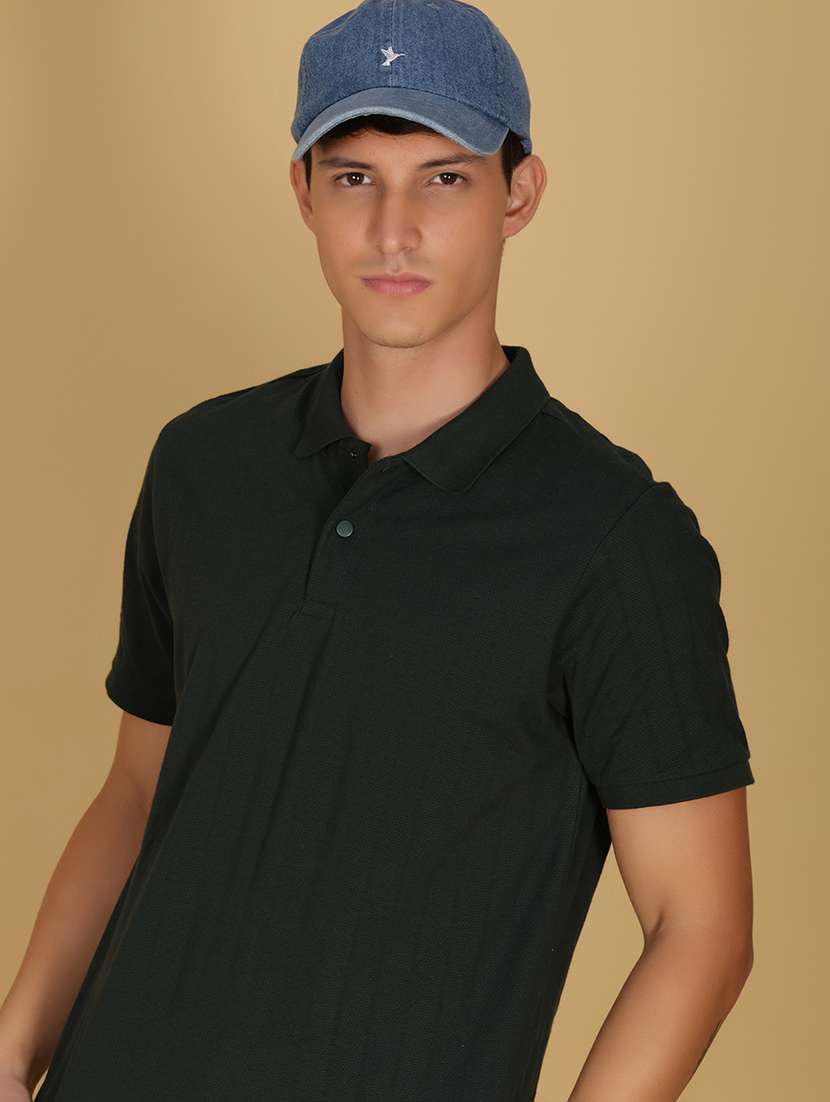 men solid short sleeve regular fit polo t-shirt