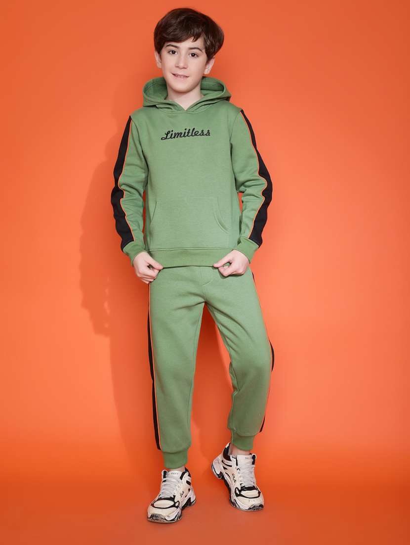 boys color block long sleeve full length set