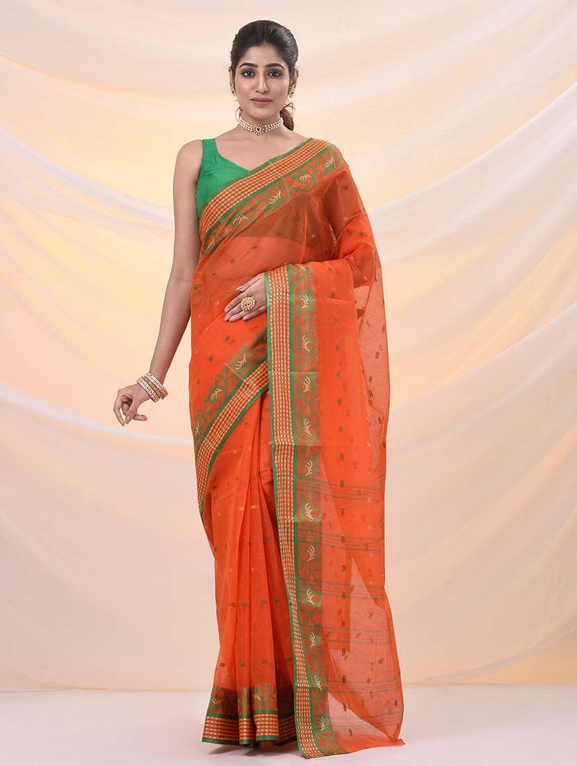 women self design tant saree