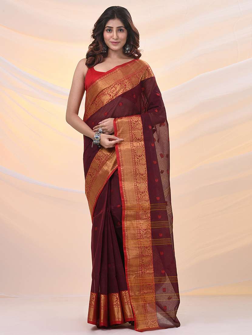 women self design tant saree