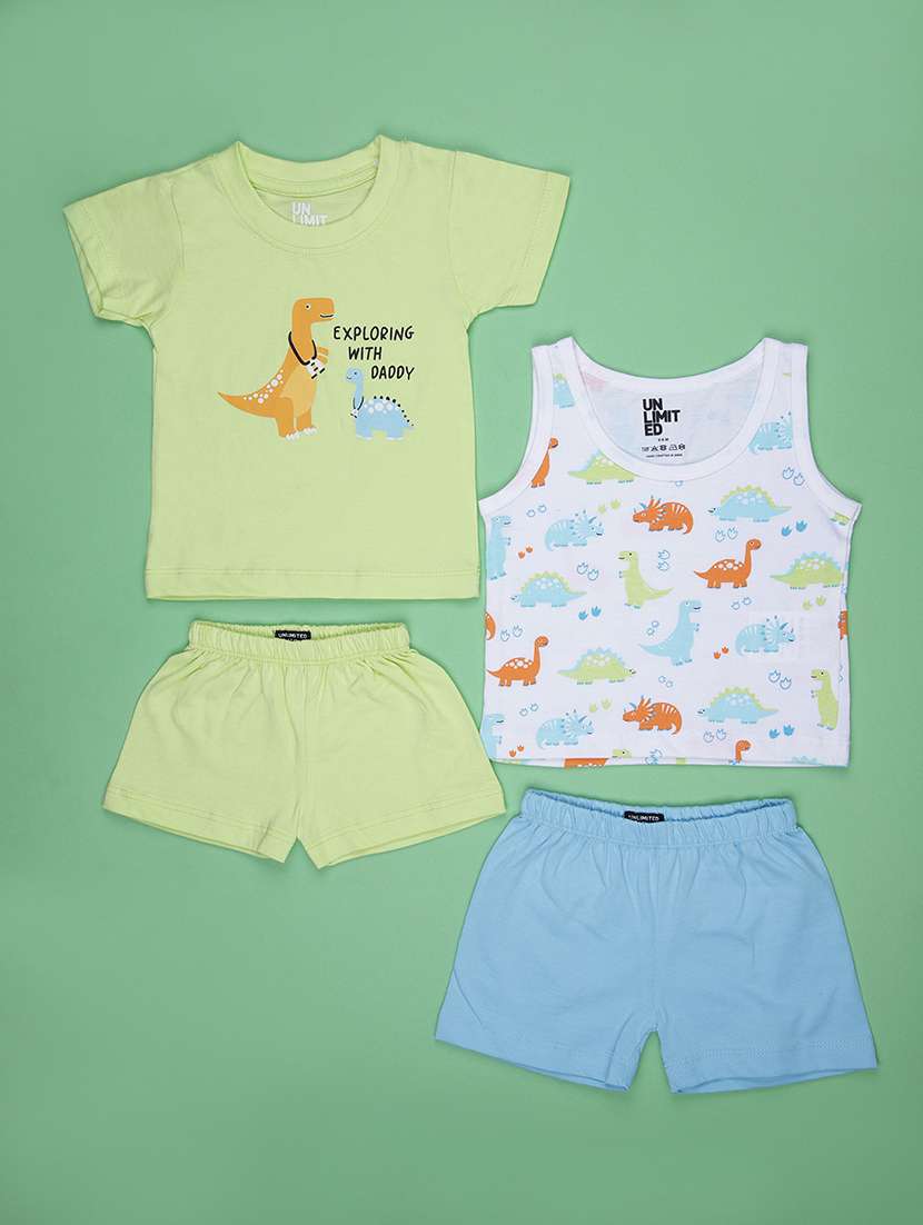 boys pack of 2 printed twin set