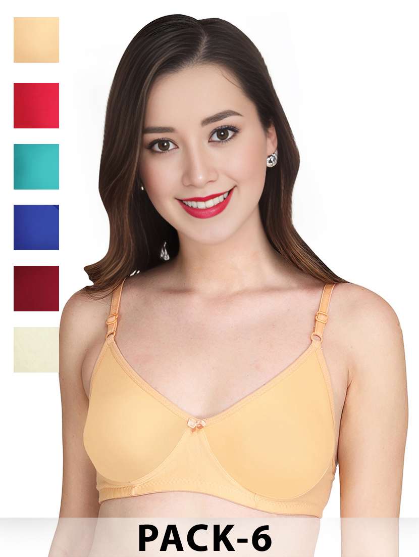 gold cotton combos bra