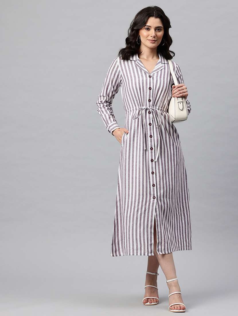 lavender cotton shirt dress