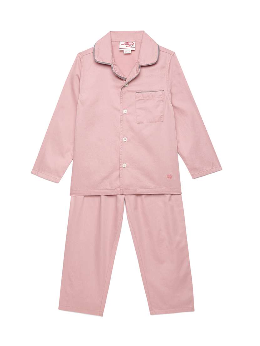 boys solid nightwear pyjama set