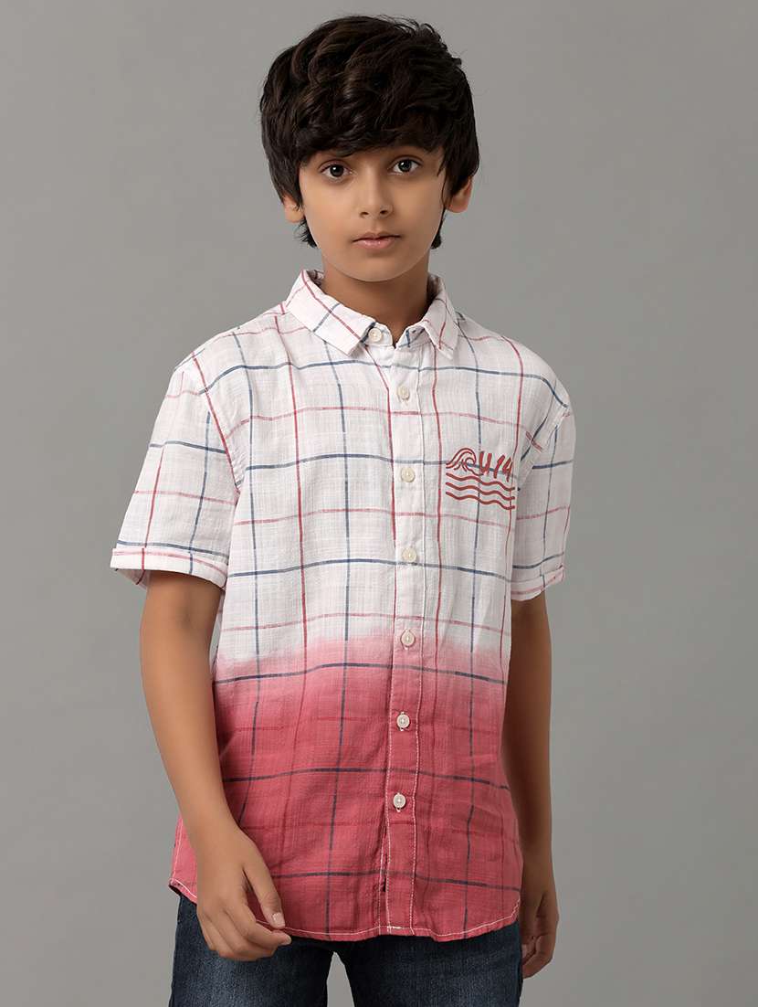 boys collared short sleeve regular fit shirt