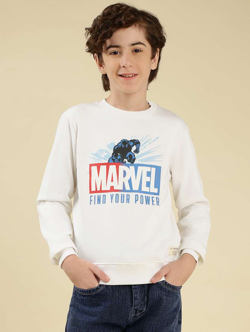 boys front print long sleeve sweatshirt