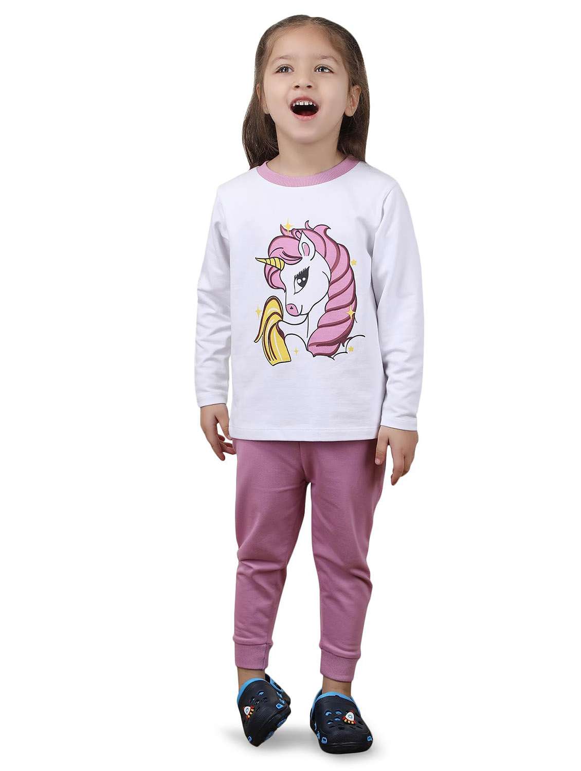 girls printed long sleeve full lenght set