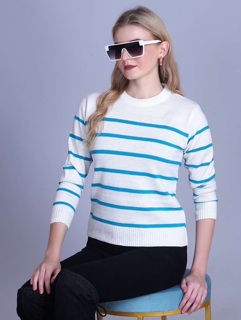 women striped long sleeve top