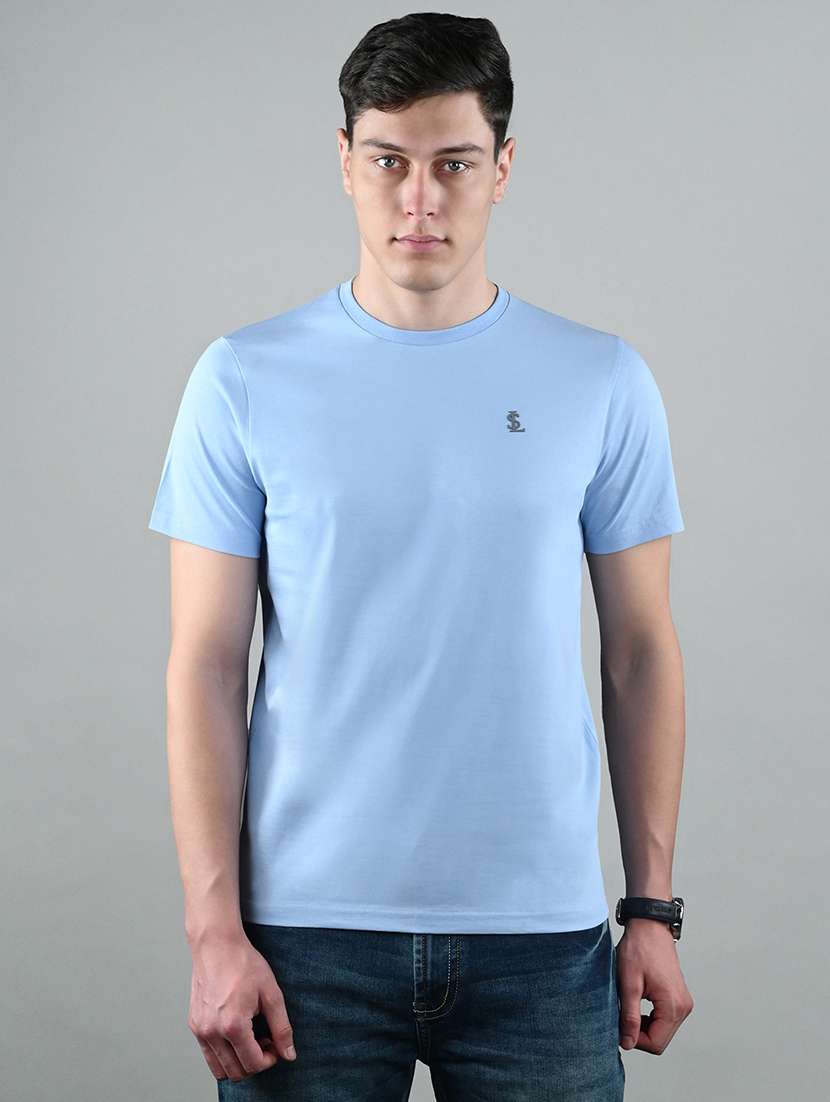 men solid short sleeve regular fit t-shirt