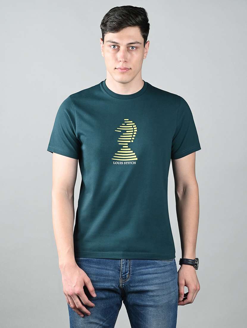 men printed short sleeve regular fit t-shirt