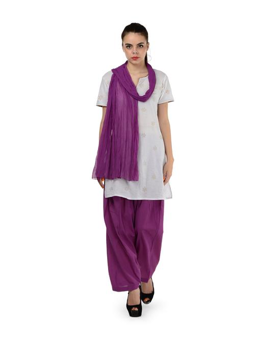 Grape Patiala Salwar With Dupatta - MY COLORS