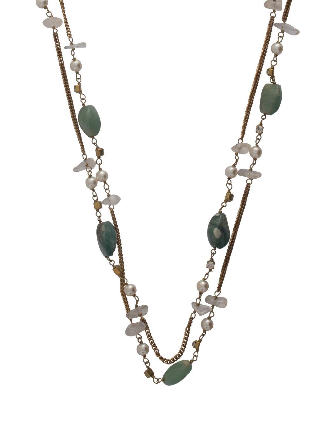 Ethnic Green-Gold Jewellery Set - Ivory Tag
