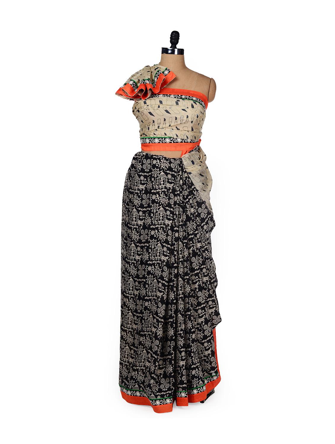 Lipstick Print Saree - ROOP KASHISH