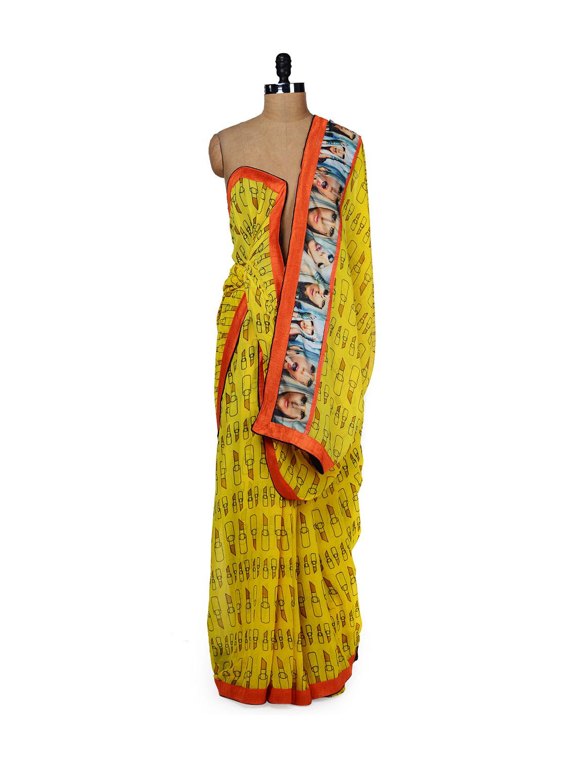 Lady Gaga Print Saree - ROOP KASHISH