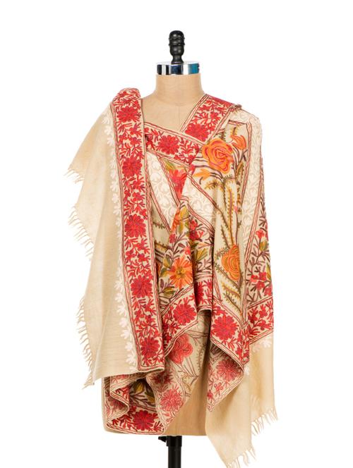 Classic Beauty Embroidered Shawl - Vayana