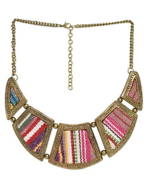 Statement Neckpiece In Vibrant Tones - 41991 - Very Small Image - 1