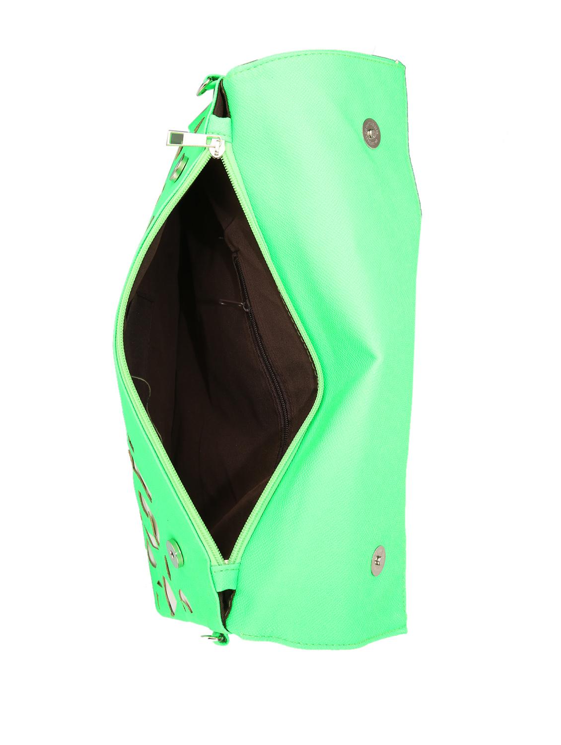 Oversized Green Cutwork Clutch - 44925 - Zoom Image - 4