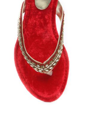 Pearl Lace Low Wedges - 47874 - Standard Image - 4