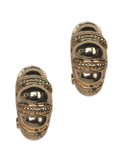 Golden Stud Earrings - 63787 - Very Small Image - 1
