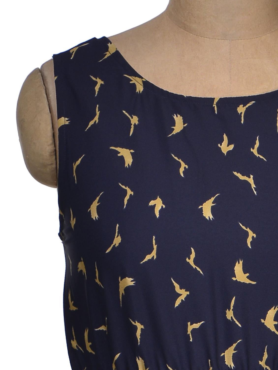 bird print navy dress - 64809 - Zoom Image - 4
