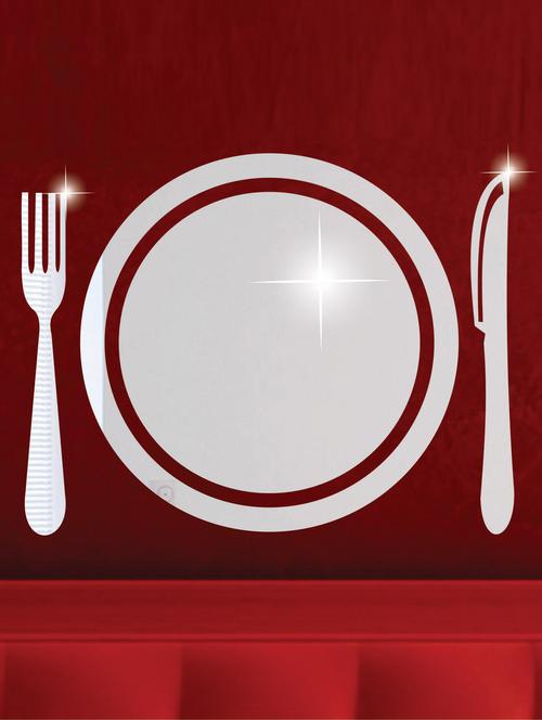 Dinner Platter 3D Mirror Sticker - Zeeshaan