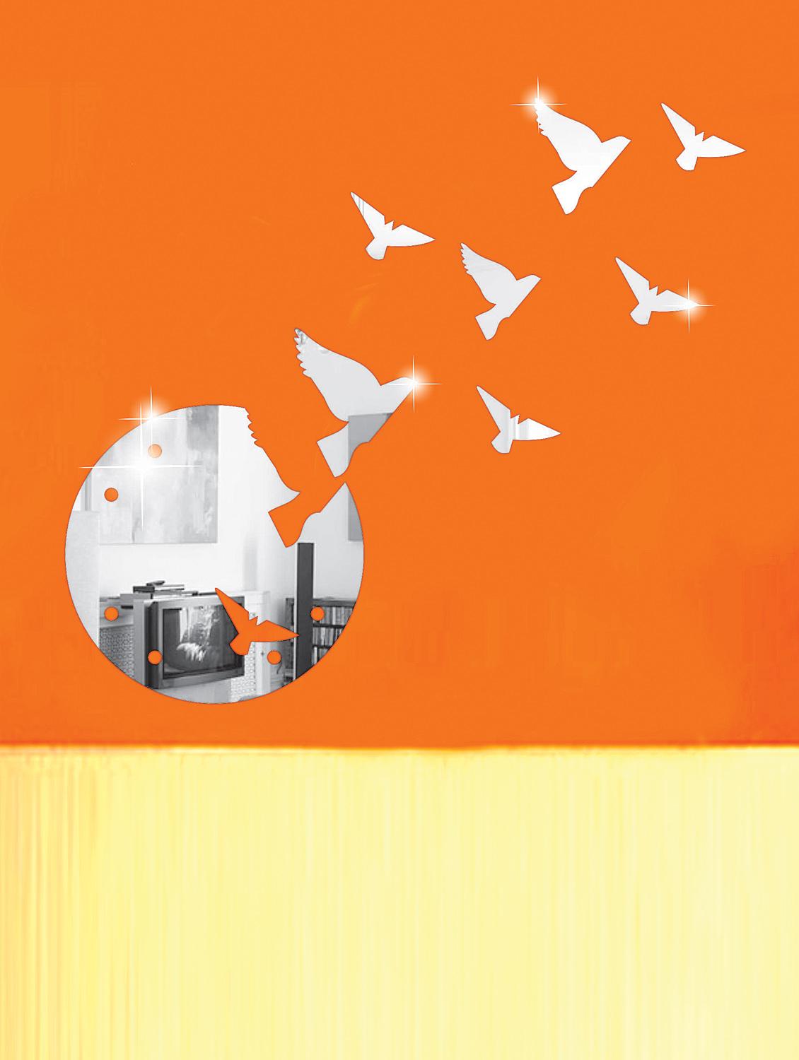 Flying Birds 3D Mirror Sticker - Zeeshaan
