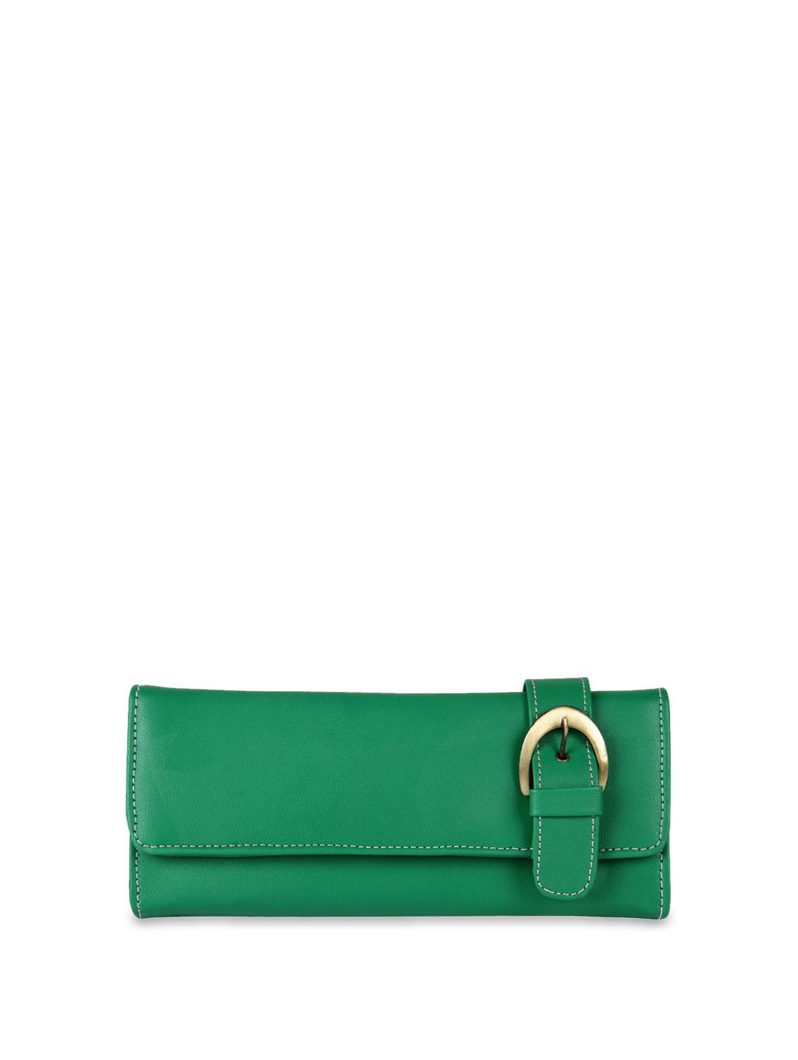 Green Belted Detail Wallet - ALESSIA
