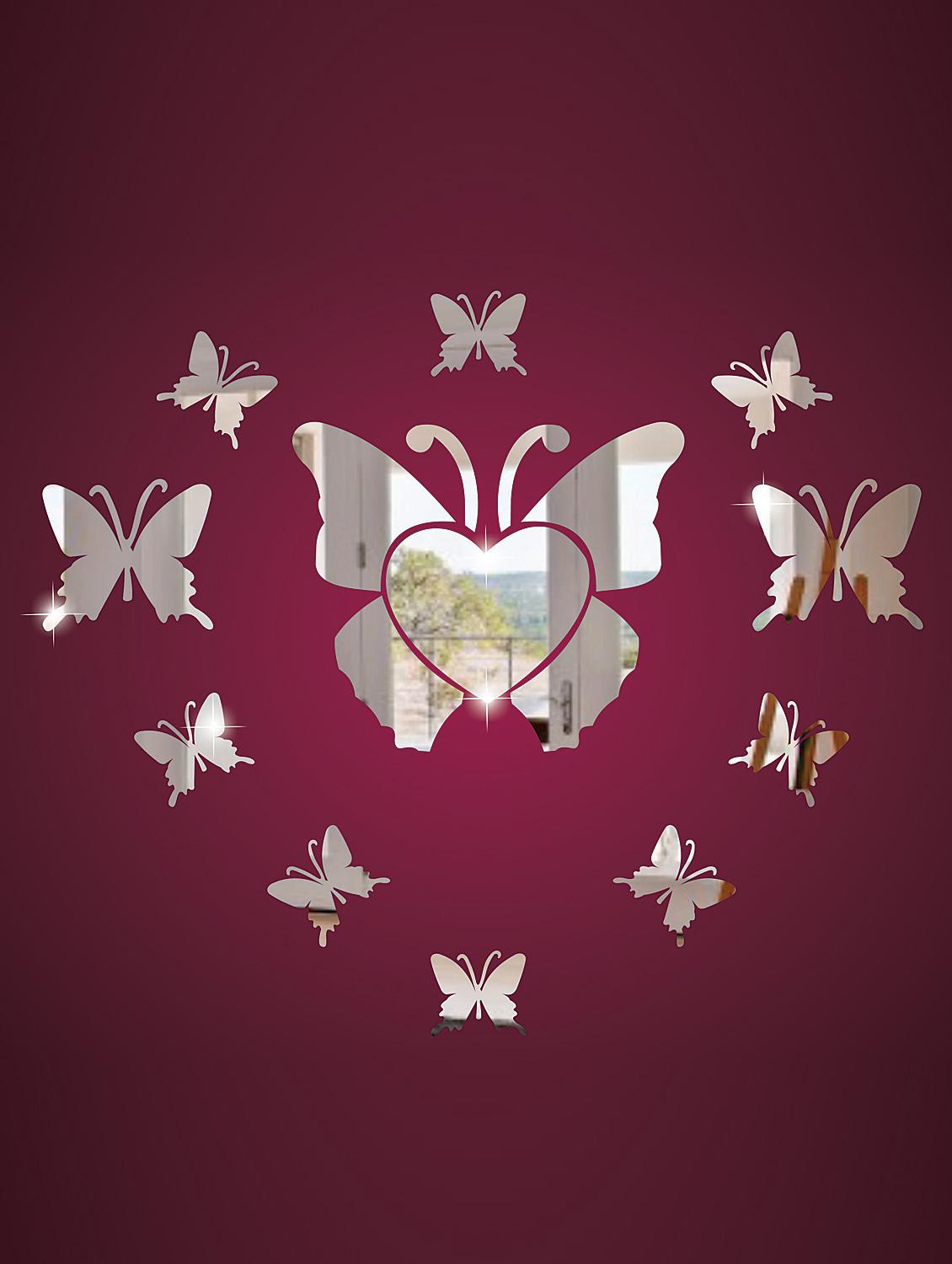 So Many Butterflies 3D Mirror Sticker - Zeeshaan