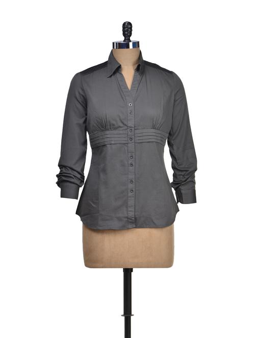 Gracious Grey Cotton Top - Mishka