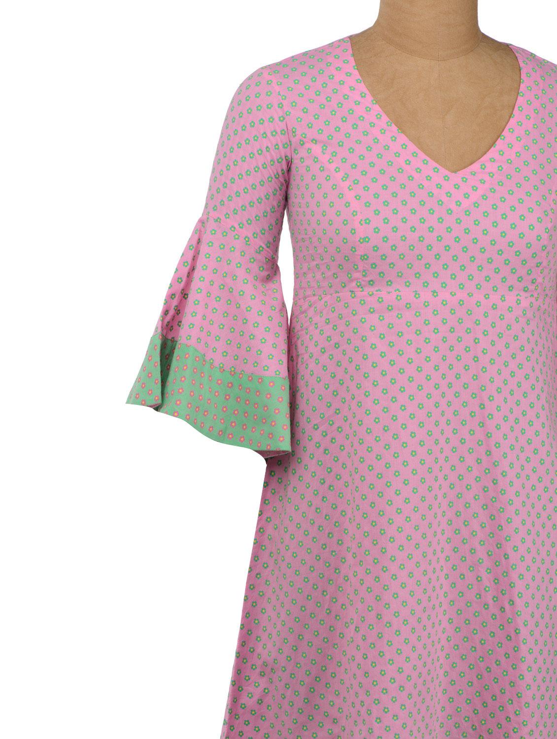 70's flare dress with flower print - 6820 - Zoom Image - 4