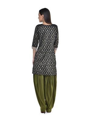 mehendi green cotton patiala salwar - 69496 - Standard Image - 4