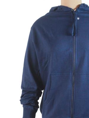 blue hooded zip-up sweatshirt - 70617 - Standard Image - 4