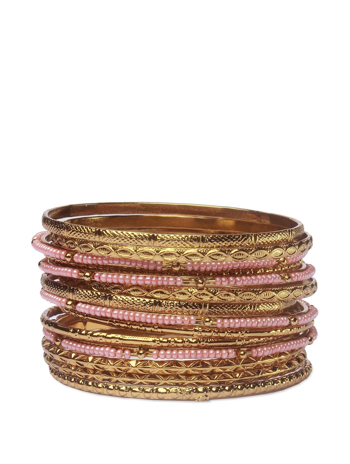 Exotic Ethnic Golden Bangle Set - Addons