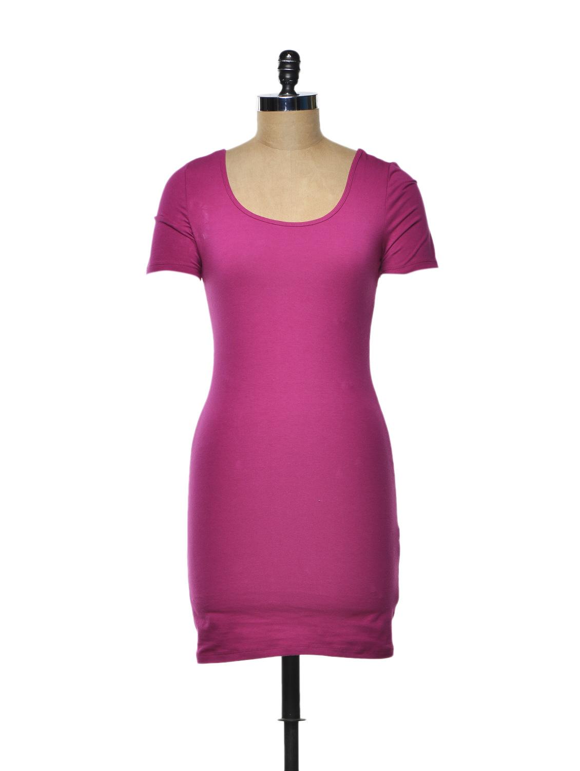 Preppy Pink Cotton Knit Tunic - TREND SHOP