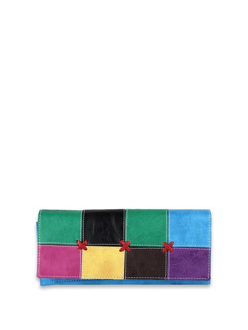Multi Coloured Patchwork Wallet - ALESSIA 8210