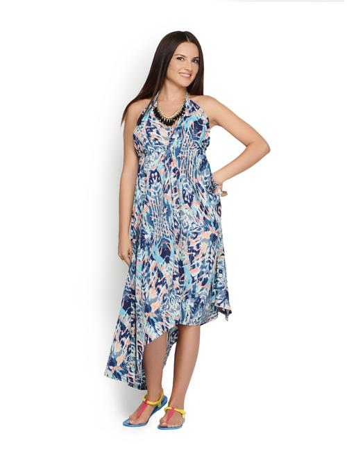 Strappy Blue Beach Dress - 83916 - Very Small Image - 1