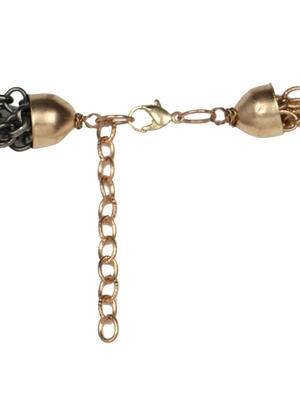 black and gold toned chain necklace - 851134 - Standard Image - 4
