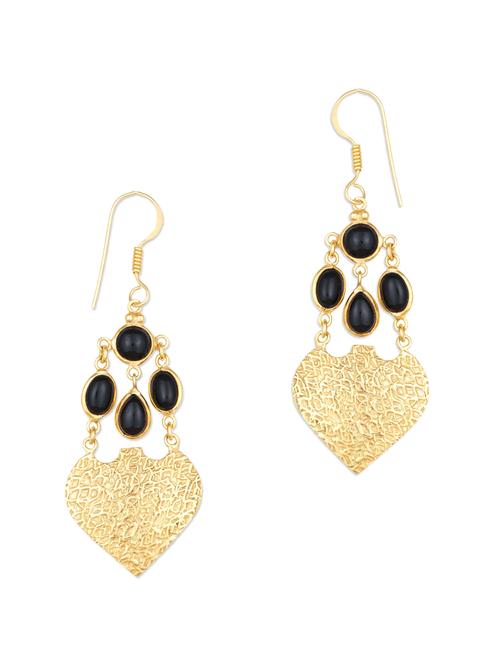 Bitten heart onyx earrings - 861078 - Very Small Image - 1