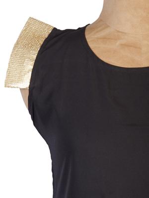 sequined sleeved solid top - 861154 - Standard Image - 4