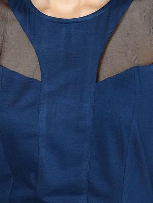 mesh panel keyhole back sheath dress - 87557 - Standard Image - 4