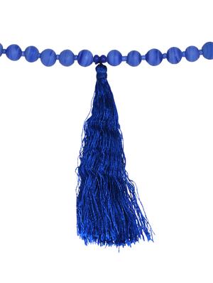 blue glass bead necklace with a silk thread - 888434 - Standard Image - 4