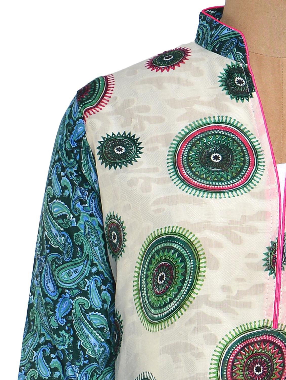 Beige Cotton straight Kurta - 894276 - Zoom Image - 4
