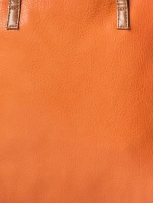 stylish orange tote with bright blue sides - 901997 - Standard Image - 4