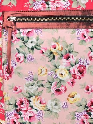 red floral print laptop sleeve with a sling - 905477 - Standard Image - 4