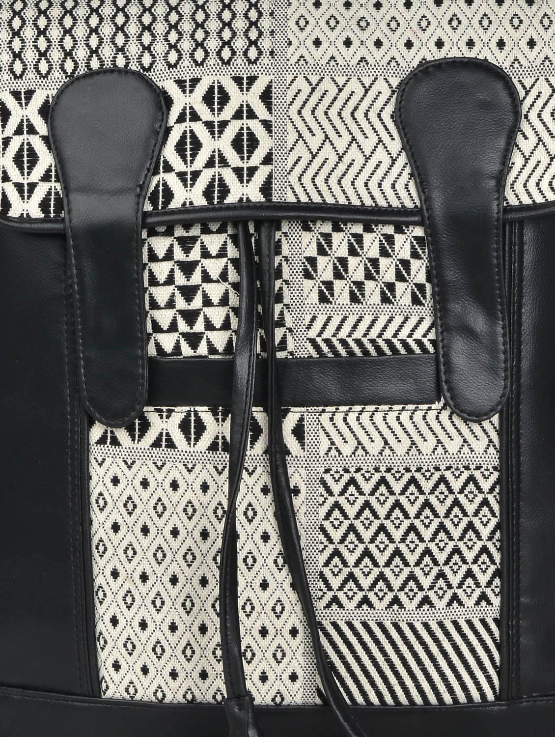 black and white geometrical patterned backpack - 905493 - Zoom Image - 4