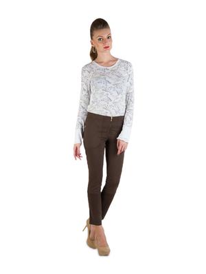 coffee brown ladies trouser - 908351 - Standard Image - 4